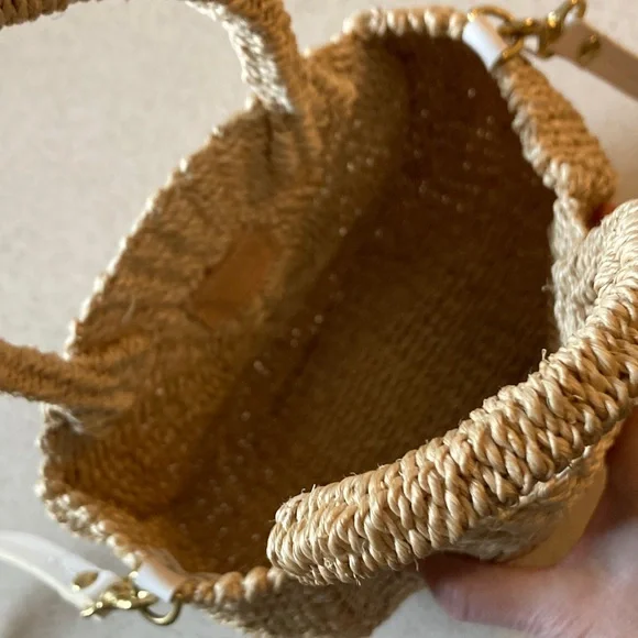 Clare V. Los Angeles Petite Straw Tan Woven NWOT Crossbody Bag - Picture 5 of 11